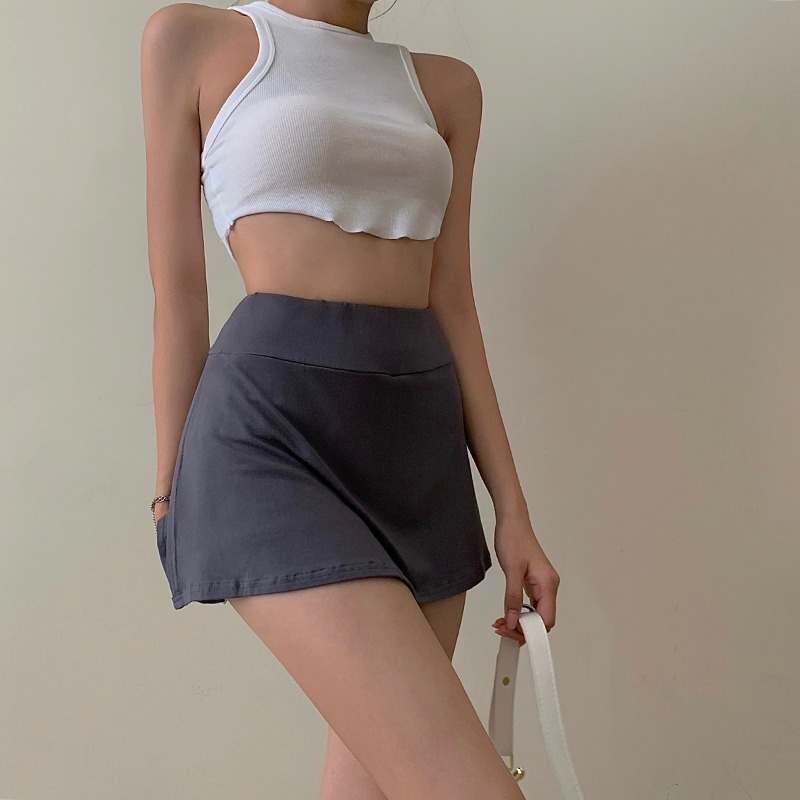 Jupe de tennis pour femme, taille haute, sexy, moulante, courte, style Y2K, avec fente, coupe trapèze, mini-jupe de sport d'été