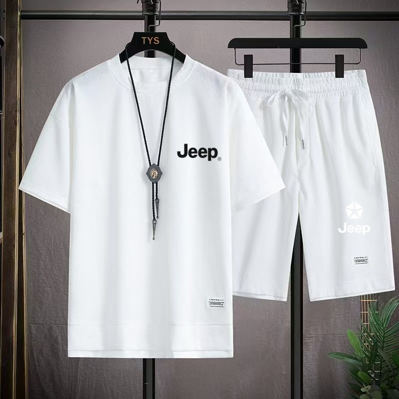 Chemises décontractées Jeep 2026, vêtements de sport pour hommes, t-shirts amples à manches courtes et shorts d'été