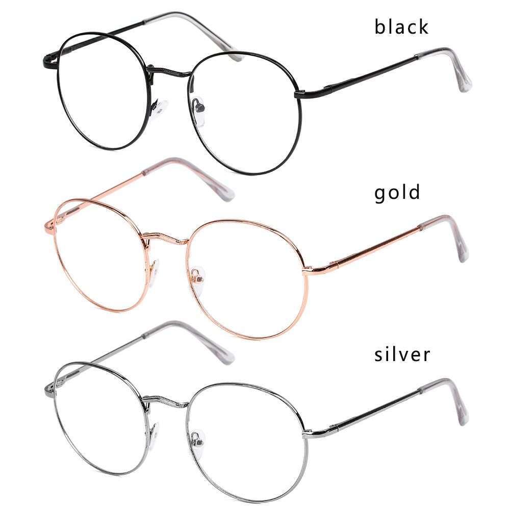 Nouvelle mode femmes hommes métal Vintage lunettes rondes surdimensionné lunettes cadre optique monture de lunettes lunettes lunettes