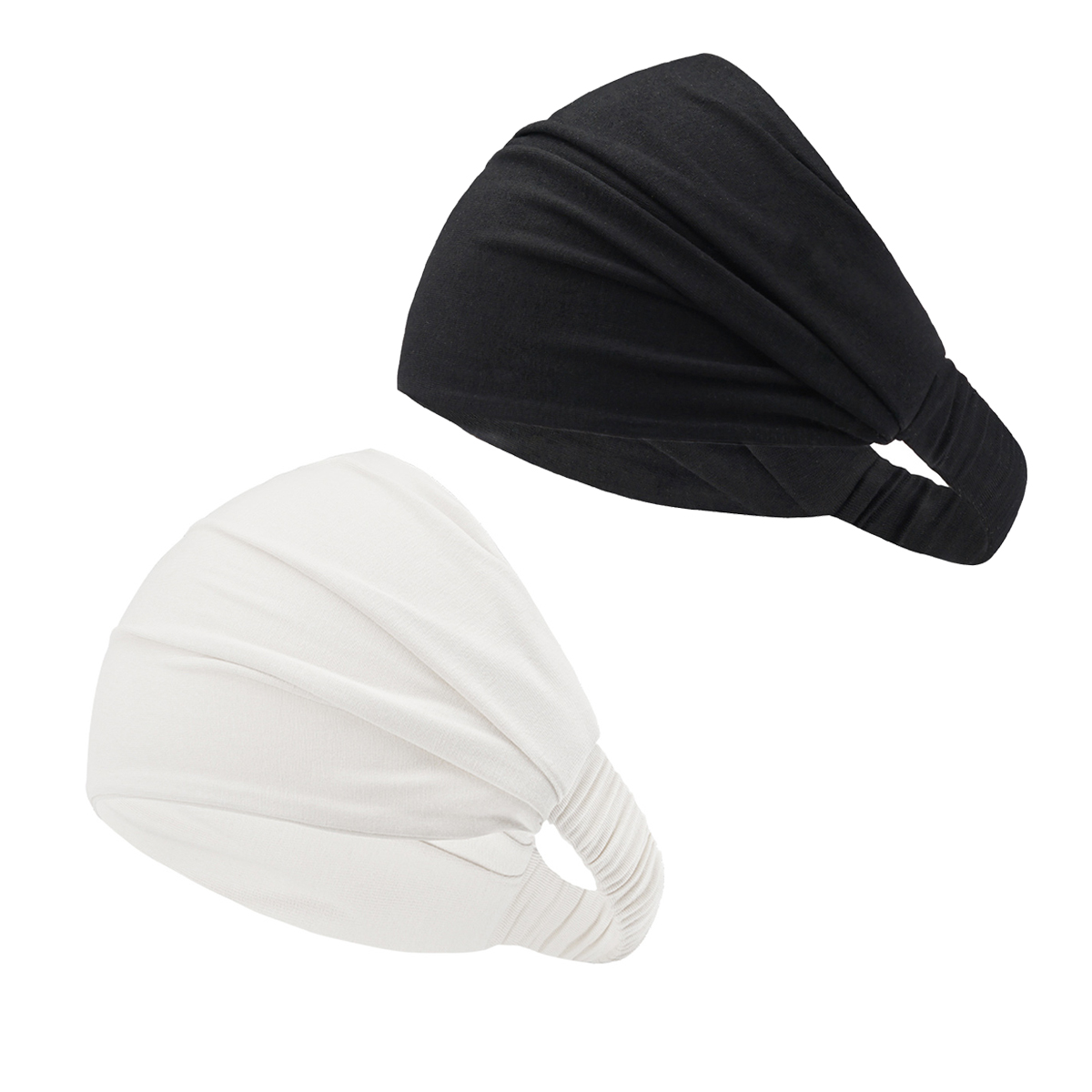 Bandeau solide larges bandes de cheveux bandeau élastique écharpe pour femme musulmane cerceau de cheveux bandeau coiffures mode cheveux Bandana