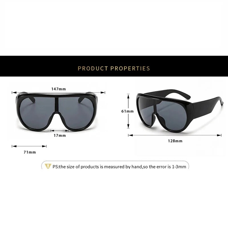 Lunettes de soleil pilote oversize populaires pour femme, monture large de luxe, verres dégradés monobloc, style rétro classique, monture épaisse