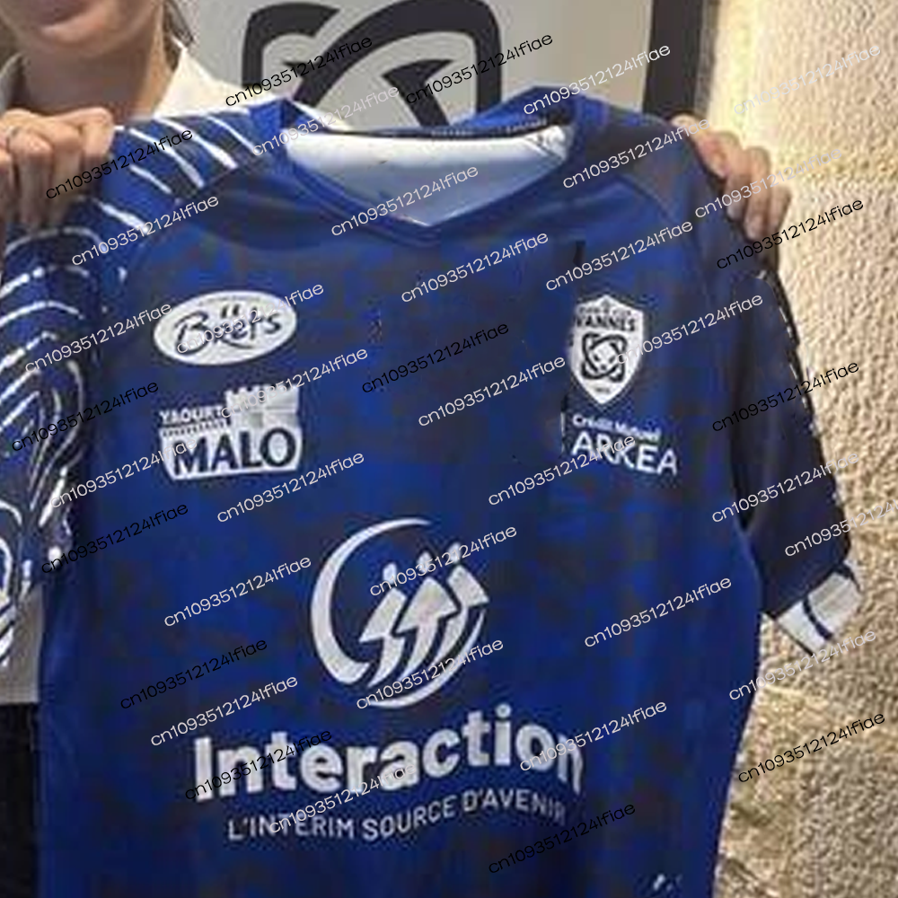 Nouveau T-shirt de sport à manches courtes et col en V pour homme 2025/26, séchage rapide et respirant, maillot de rugby R-RC domicile et extérieur Vane Sports