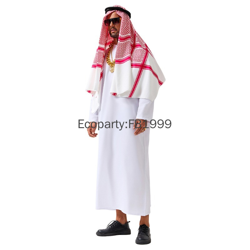 Adulte arabie arabe Sheikh Costume hommes Halloween drôle berger Prince arabe Cosplay tenues pourim Spoof thème fête habiller