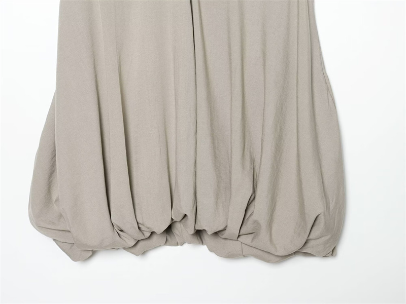 Robe pour femme, nouvelle collection été 2026, grise, sans manches, col en V, silhouette ballon, robe bouffante, mode décontractée, unique