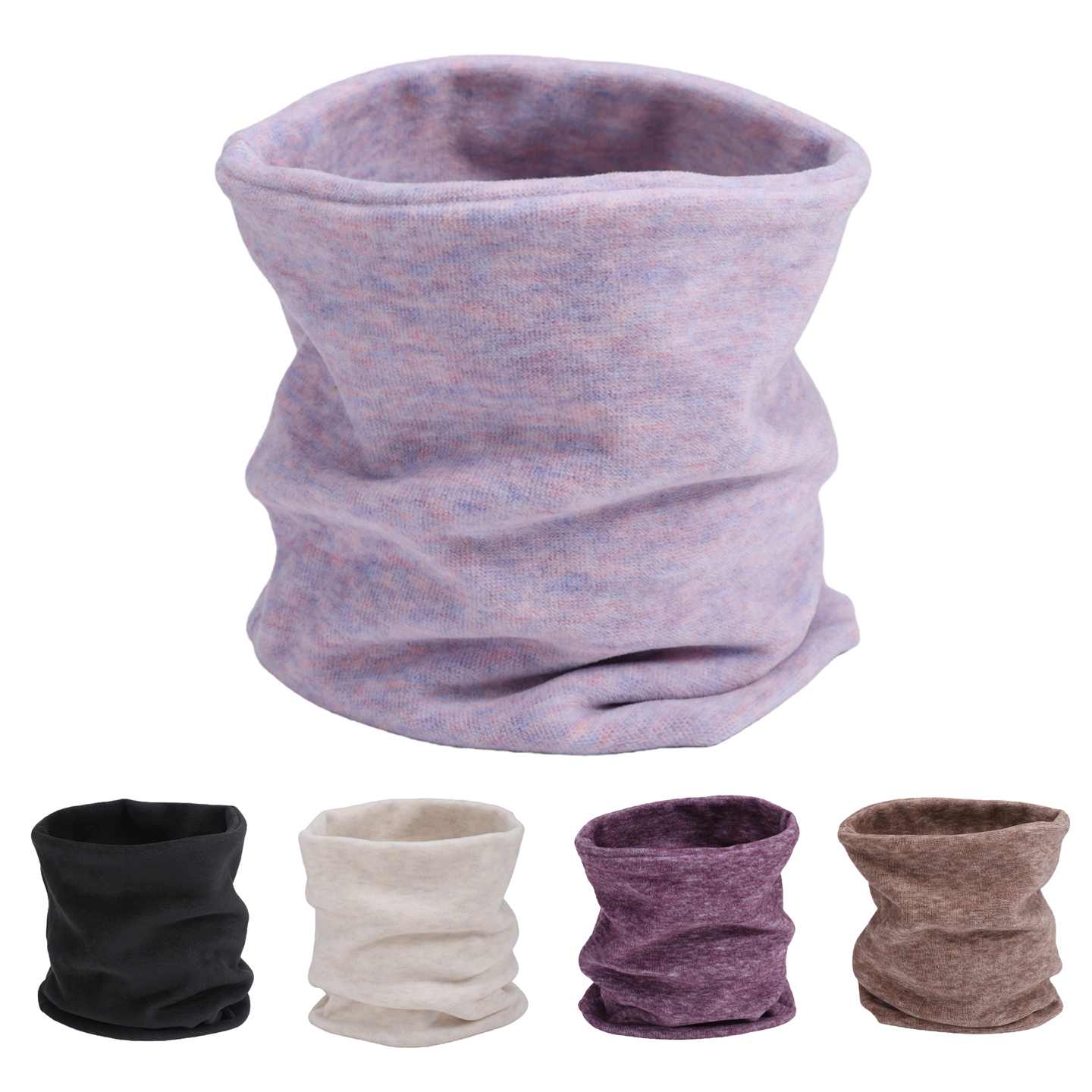 Nouvelle Écharpe d'Hiver Unisexe en Coton Polaire Double Couche Épaisse, Foulard Annulaire, Cache-cou Chaud, Cache-oreilles, Masque de Ski