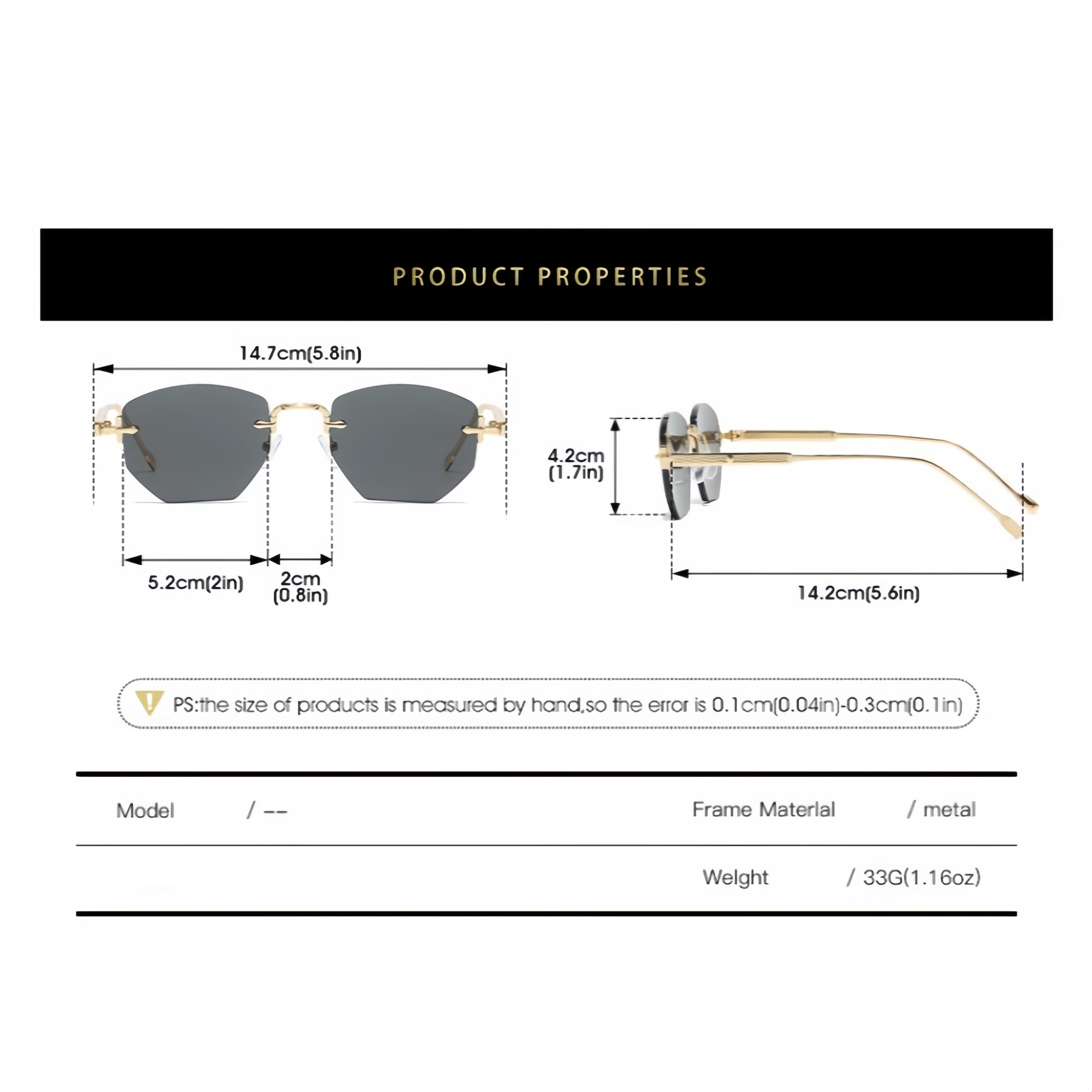 Lunettes de soleil tendance sans cadre polygonales à la mode et uniques pour hommes et femmes, lunettes polyvalentes de style de rue haut de gamme