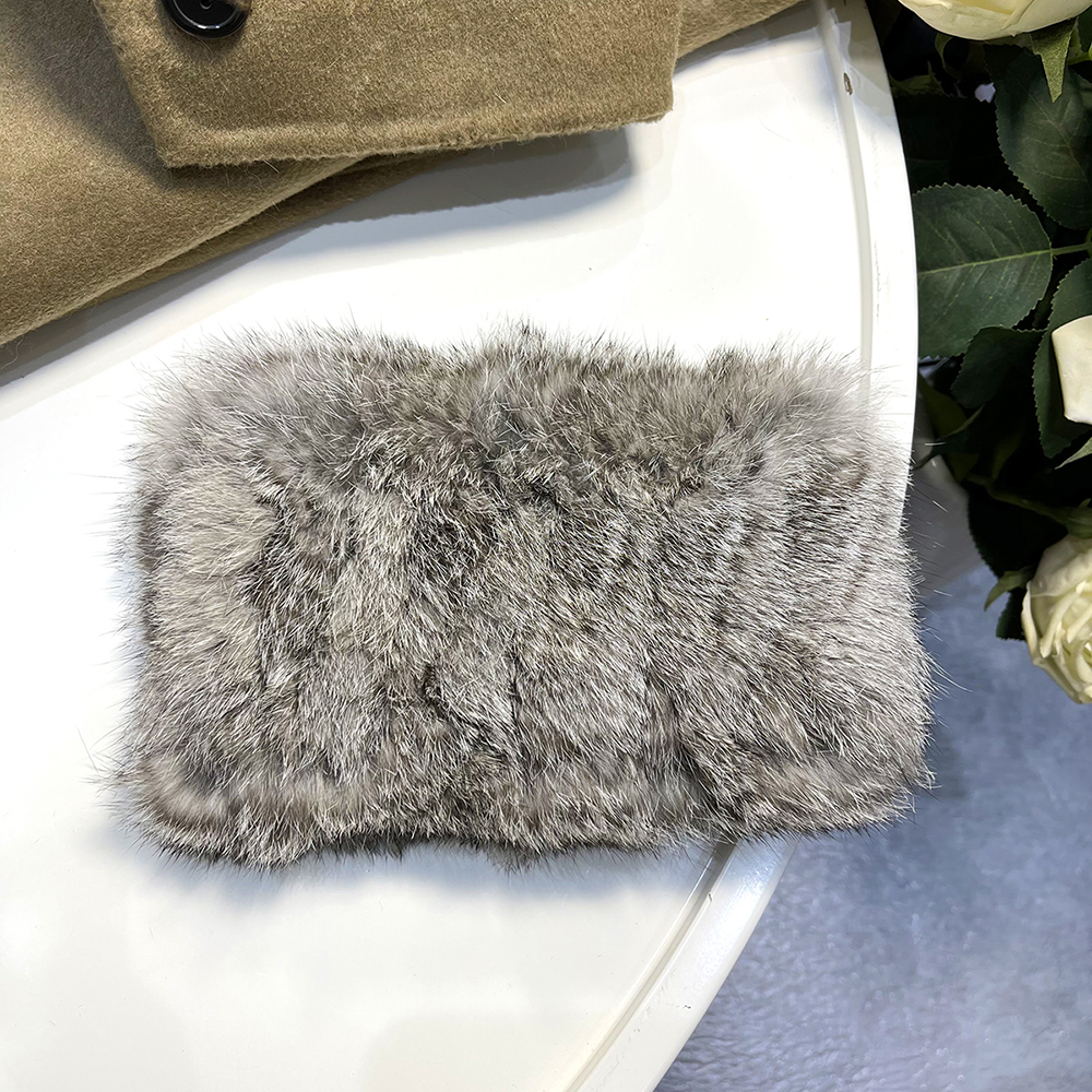 Hiver femmes vraie fourrure à la main extensible fourrure écharpe tricot véritable lapin fourrure bandeaux filles naturel fourrure anneau capot Snood foulards