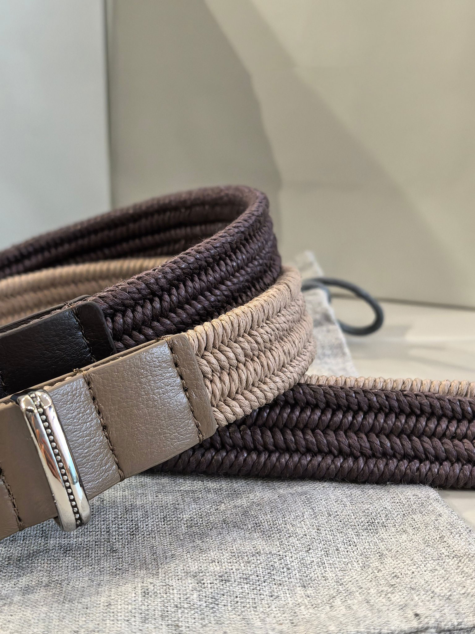 Ceinture tricotée très extensible pour femmes, avec boucle ronde et sans trous, 26 Summer
