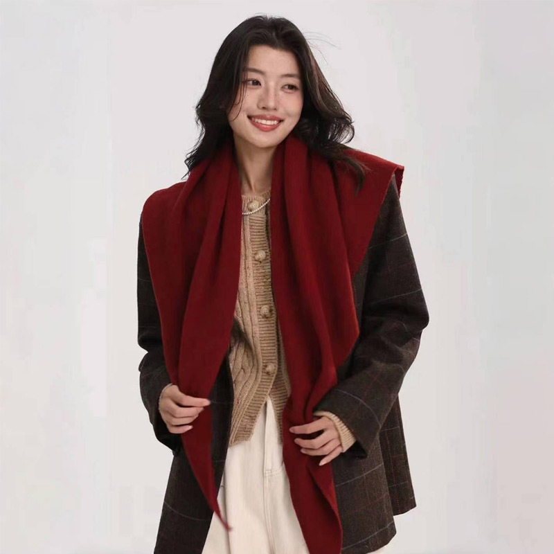 100% laine Triangle coréen nouvelle mode cou chaud hiver écharpe femme Joker variété méthode de port doux confortable britannique écharpe