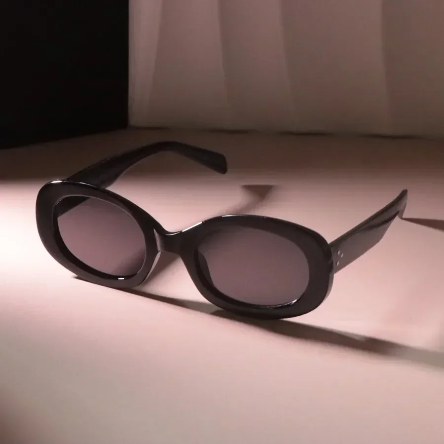 Lunettes De soleil ovales rondes De luxe pour femmes et hommes, marque De styliste, mignonnes lunettes De soleil noires, couleurs miroir Oculos De Sol