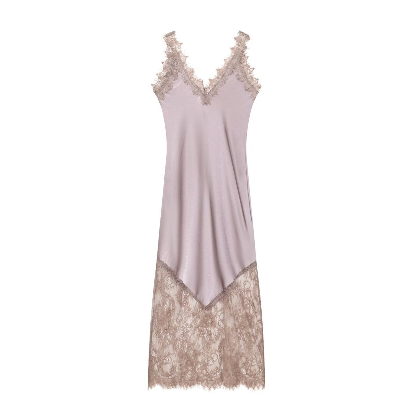 Robes longues en satin et dentelle pour femmes, robes de soirée sexy sans manches à col en V pour l'été, robes de soirée élégantes pour femmes, robes dos nu