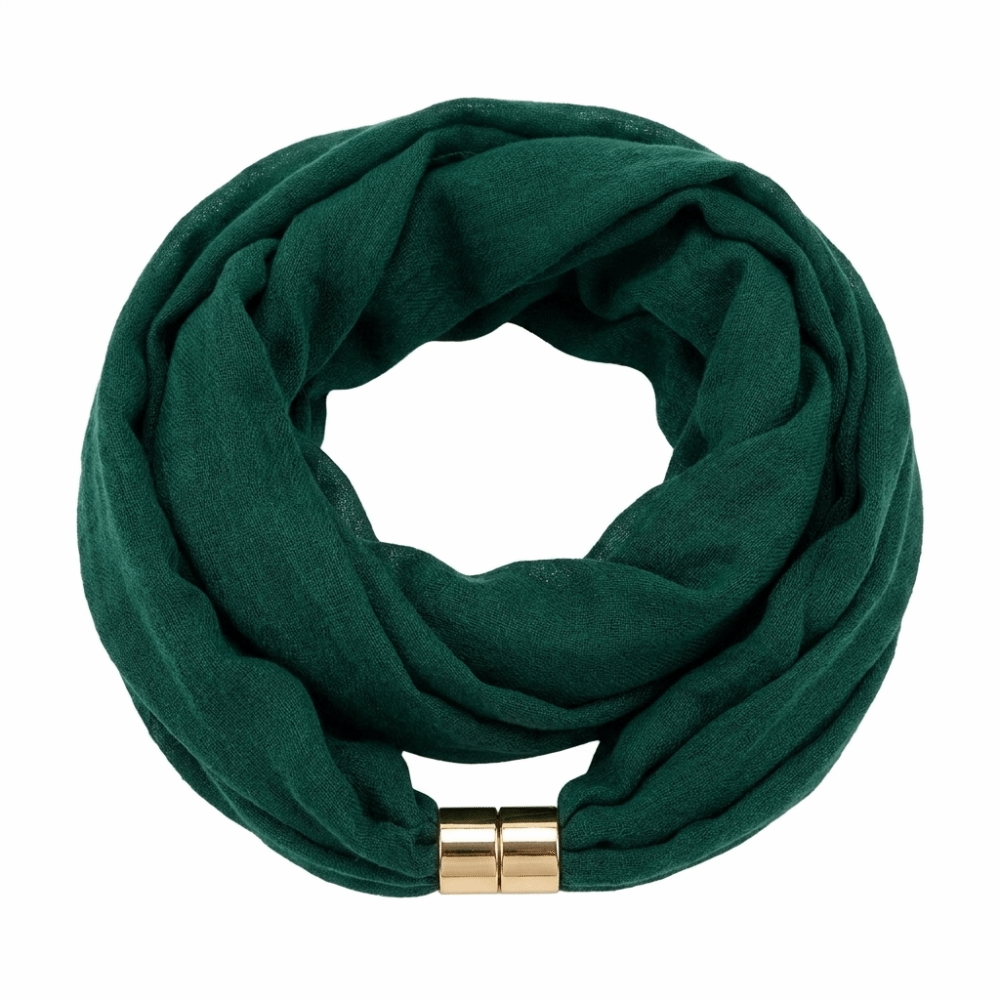 Écharpe à boucle magnétique résistante aux plis, texture satinée douce, sensation premium, écharpe de cou de couleur unie, légère, chauffe-cou, cadeau.