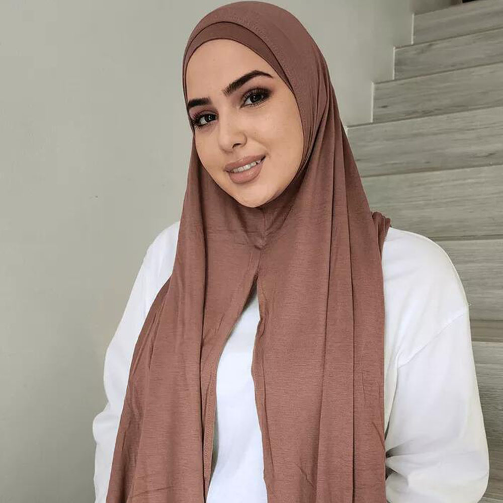 BOHOWAII Islam Jersey Hijabs écharpe instantanée Khimar haute résistance châle Cagoule Hijab Femme Musulman Abayat Turbans pour les femmes