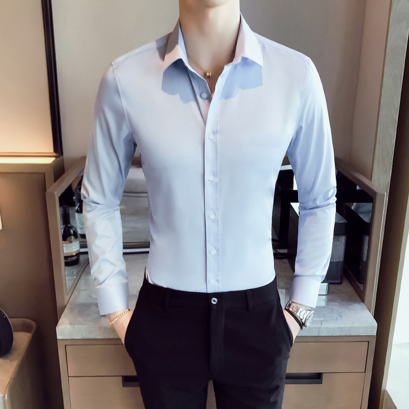 Vêtements pour hommes grande taille à manches longues chemises formelles pour hommes tout Match coupe ajustée décontracté luxe hommes chemises habillées de haute qualité 5XL-M