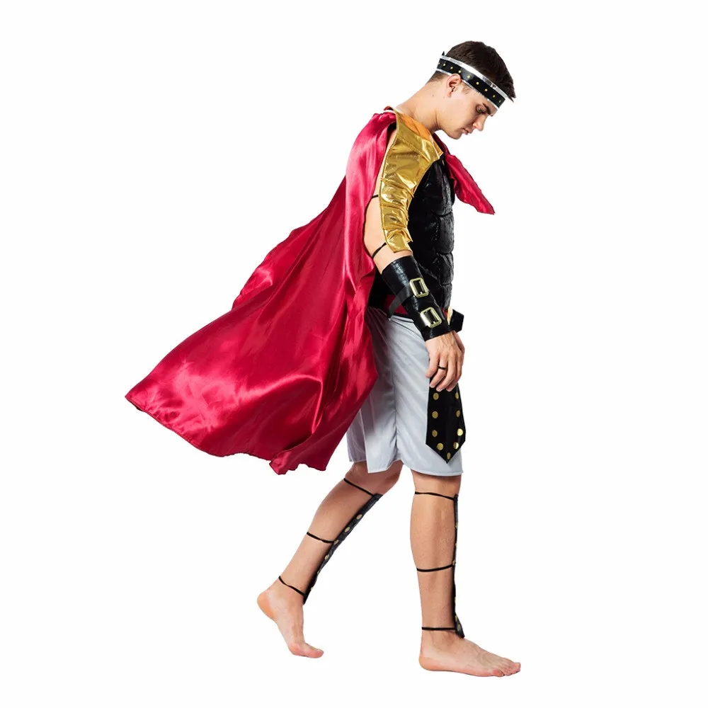 Costume de guerrier romain médiéval pour hommes, Costumes d'halloween, soldat spartiate, gladiateur, tenue de Cosplay, déguisement de fête de carnaval