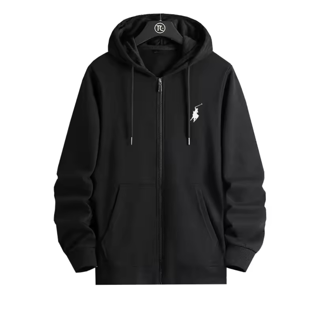Vêtements décontractés pour hommes et femmes avec motif brodé à la mode, style sportif tendance pour les jeunes, sweat-shirt confortable à capuche avec fermeture éclair.