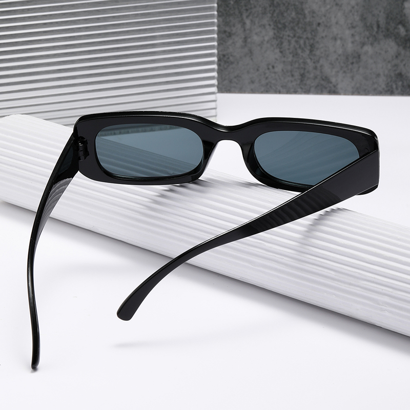 Lunettes de soleil carrées noires pour hommes, petites lunettes de soleil rectangulaires, verres noirs rétro, pour la conduite, la pêche, Oculos UV400