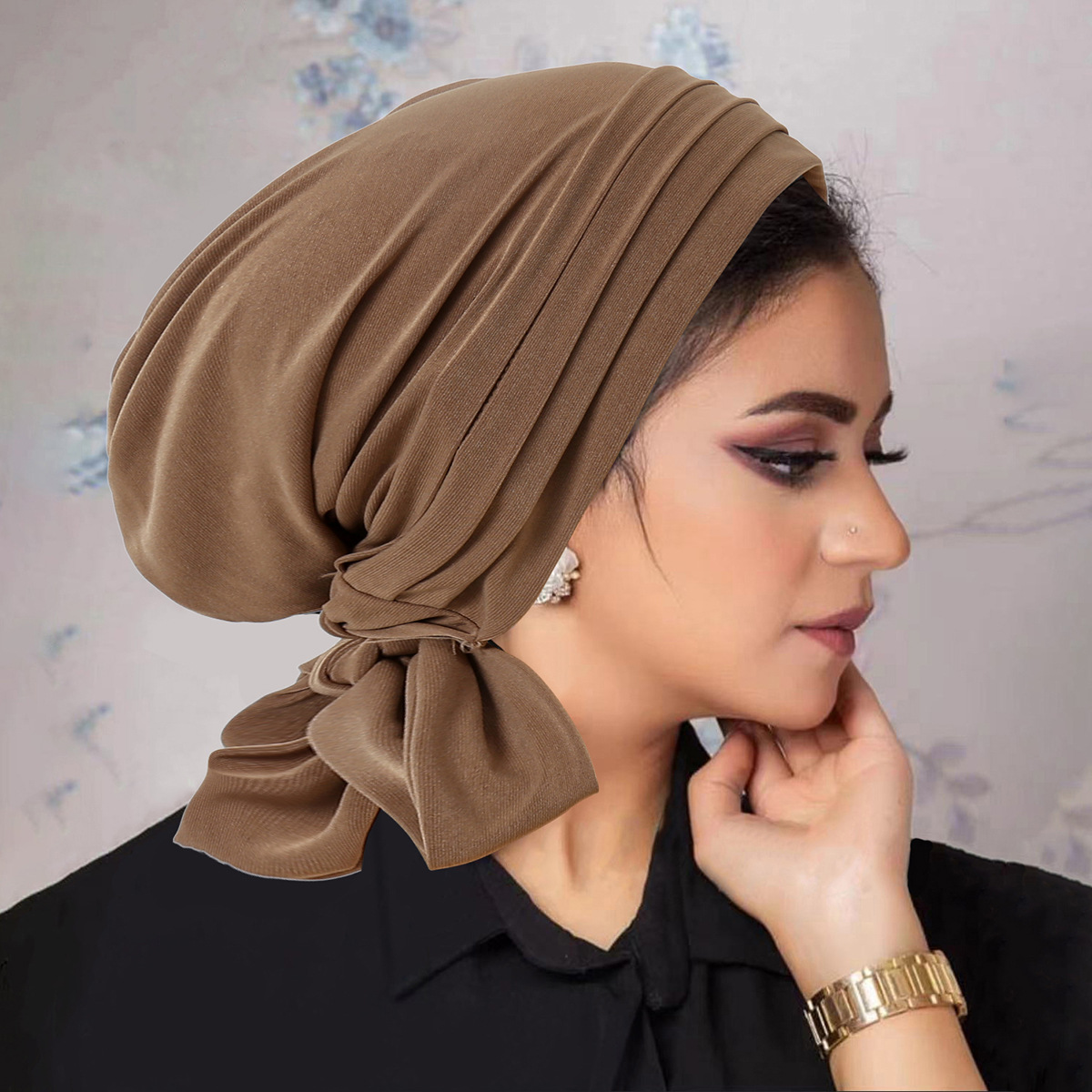 Nouveaux Turbans Hijab Couleur Unie 2026, Chapeaux à Longue Queue, Foulards Doux et Élastiques, Bonnets Musulmans Respirants pour Femmes et Filles