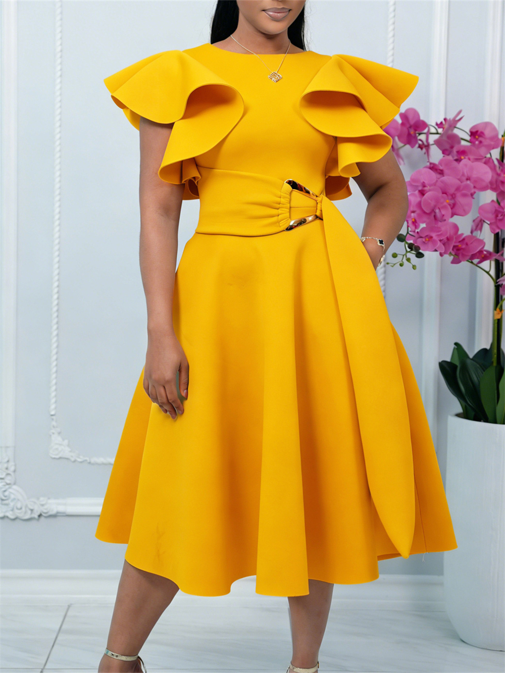 Robes d'été 2026 pour femmes, maxi-robe à volants et manches courtes, vêtements africains turcs, robes de soirée pour mariage, anniversaire, bal de promo
