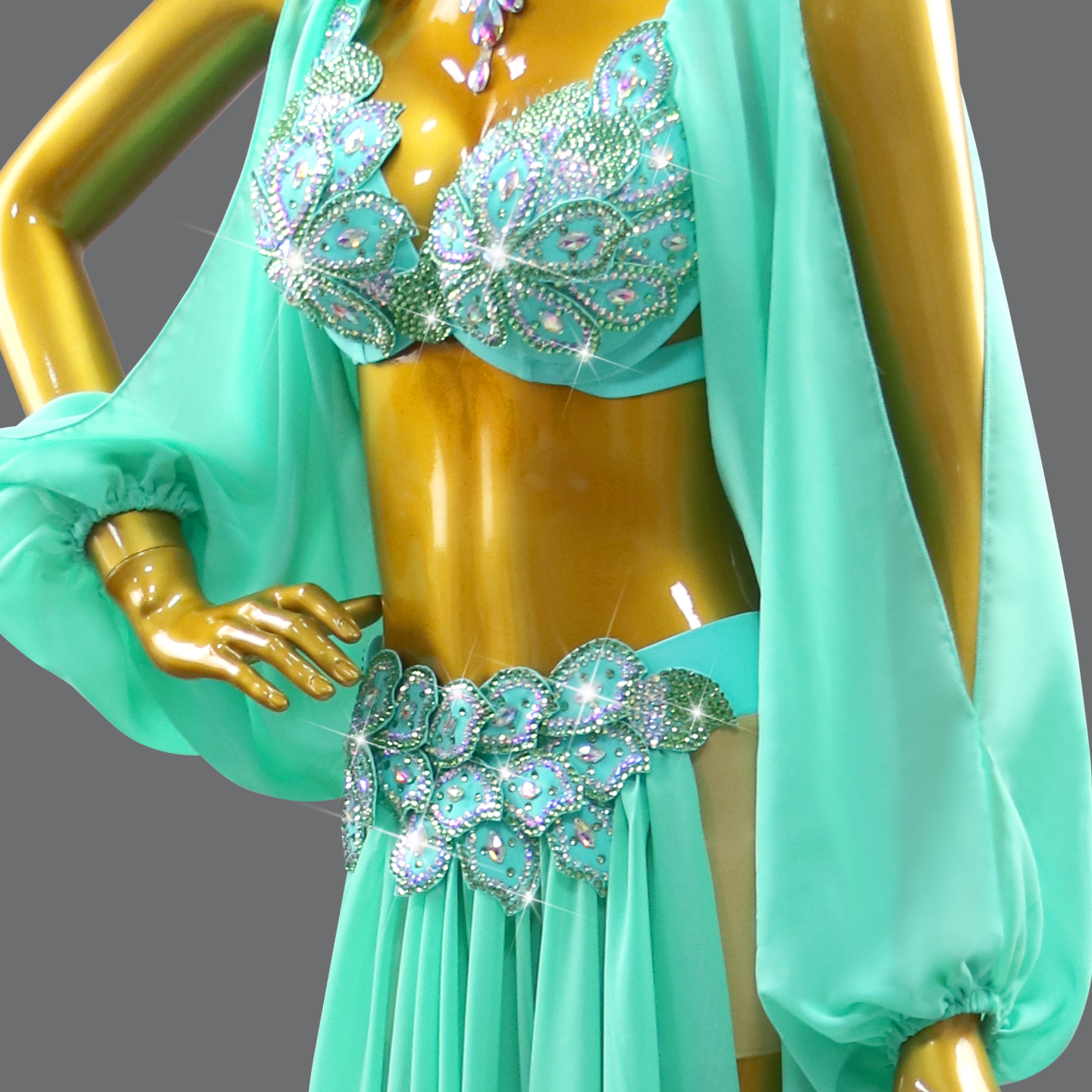 Tenue de Danse Orientale pour Femmes, Costume de Danse du Ventre, Vêtements d'Entraînement, Robe de Scène pour Filles, Robe de Bal