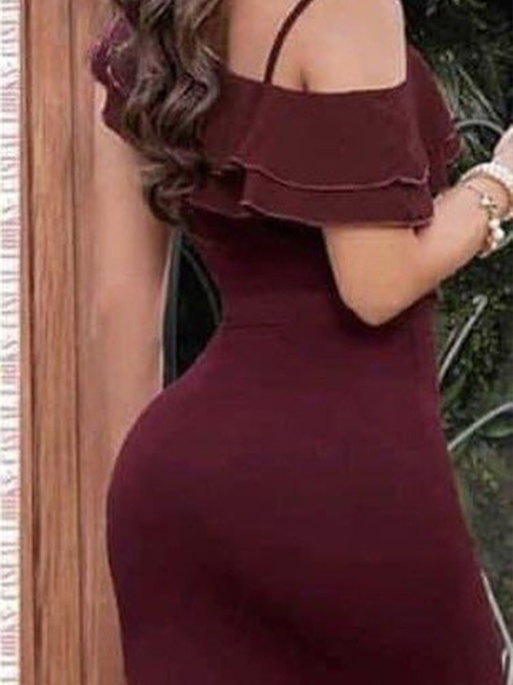 Robe bordeaux à une épaule pour femme, idéale pour soirée, cocktail, gala, soirée, dîner formel
