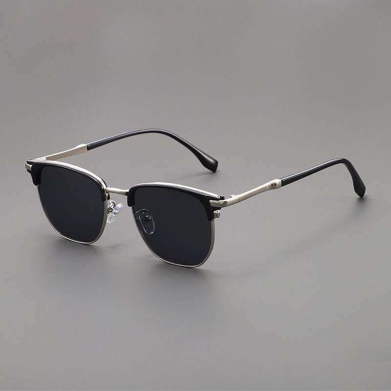 Lunettes de soleil carrées de luxe pour hommes et femmes, monture en alliage tendance de marque, verres dégradés vintage, Oculos