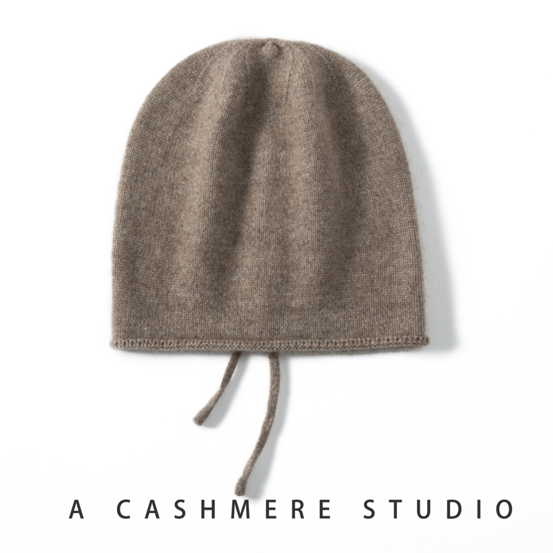 MERRILAMB-Chapeau en cachemire pour femme, casquette d'extérieur, Skullies, bonnets, Wstring, proximité, doux, chaud, femme, haute qualité, hiver, 100