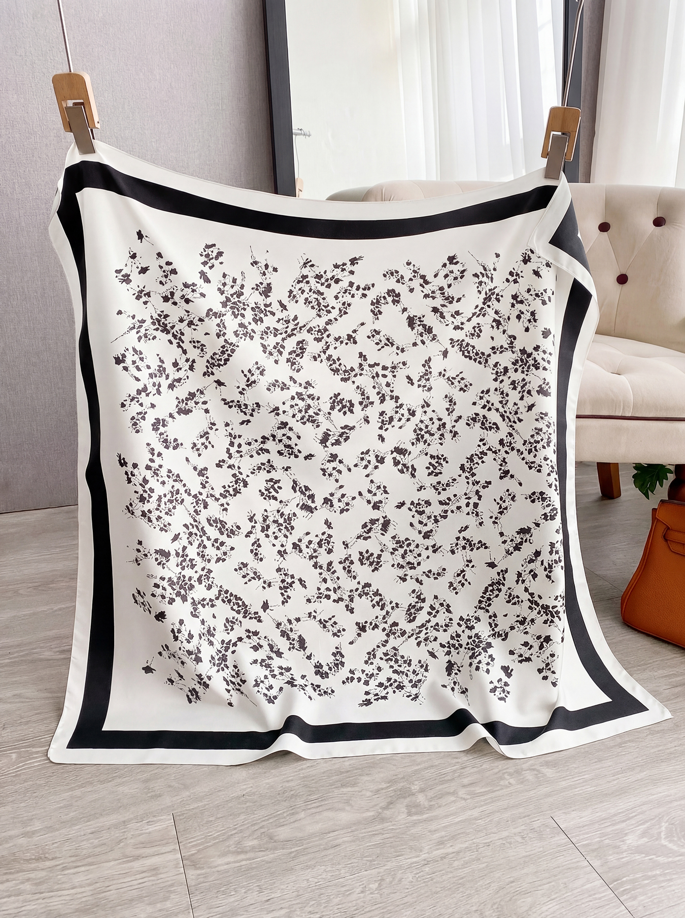 Foulard carré en coton imprimé pour femme, écharpes en soie, bandanas, châles de plage de luxe, hijabs élégants, foulards de cou