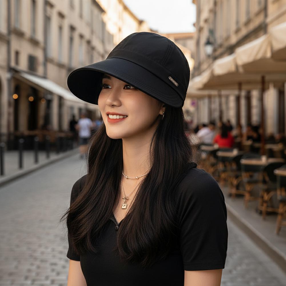 Casquette de pêcheur à séchage rapide pour femmes, pliable, à large bord, protection UV, chapeau de soleil, visières réglables, pour la plage et l'extérieur, été