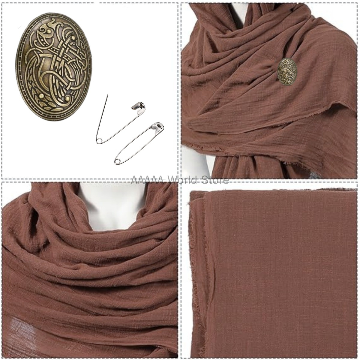 Nouveau Costume écharpe en coton médiéval Renaissance LARP Viking Cape Halloween Pirate Cape