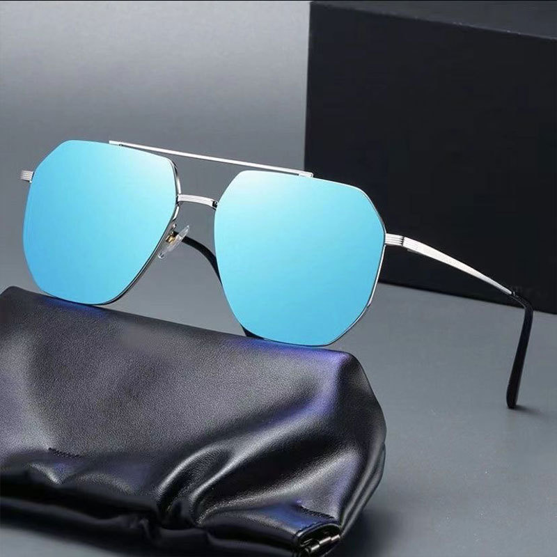 Lunettes de soleil pilote en métal pour hommes et femmes, pour la conduite en plein air, Vintage, rétro, miroir, Anti-reflet, UV400