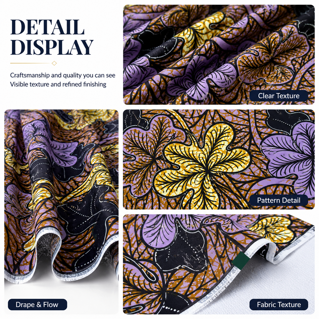 Motif classique de haute qualité 100% coton matériaux véritable cire africaine Super Ankara pagaies tissus originaux hollandais tissu de cire