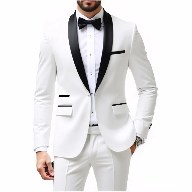 Ensemble de costume pour homme - Ensemble de costume formel pour homme - Ensemble 2 pièces pour tenue de marié - Tenue de mariage et de banquet d'affaires pour homme