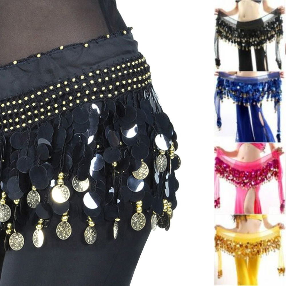 Ceinture de danse du ventre Sexy pour thaïlande/inde/arabe, 160CM, paillettes, glands, écharpe de hanche, jupe de danseuse, chaîne de taille, Costumes de spectacle pour femmes