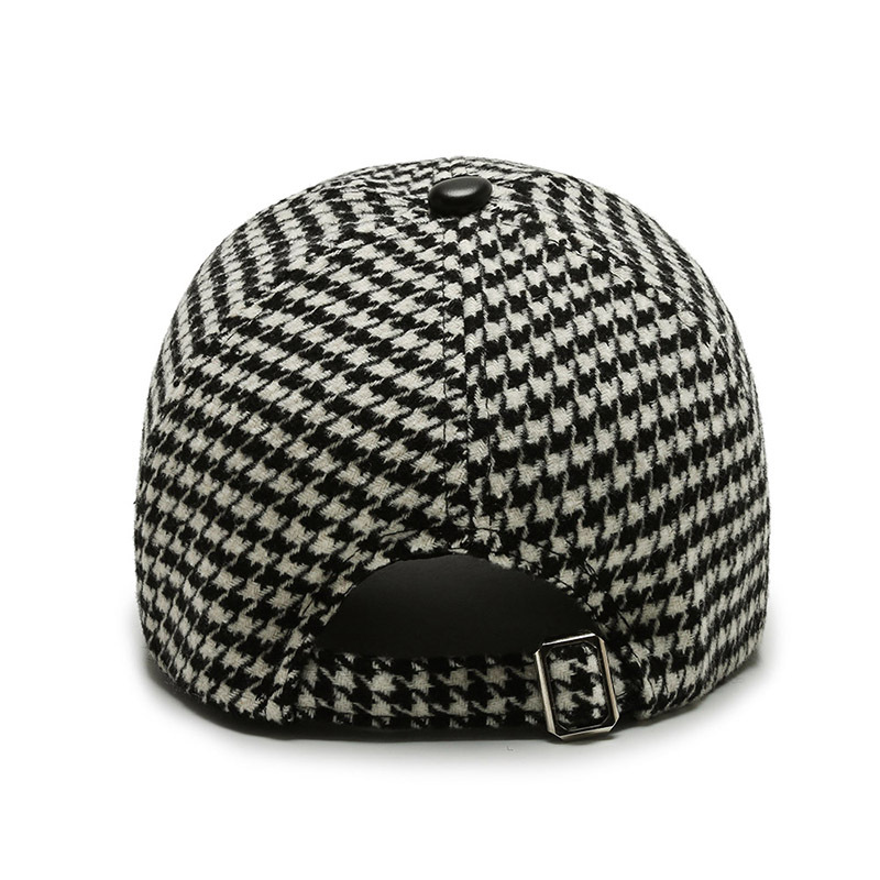 Casquette de Baseball à carreaux pour femmes, garde au chaud, coupe-vent, tendance sauvage, pour l'hiver