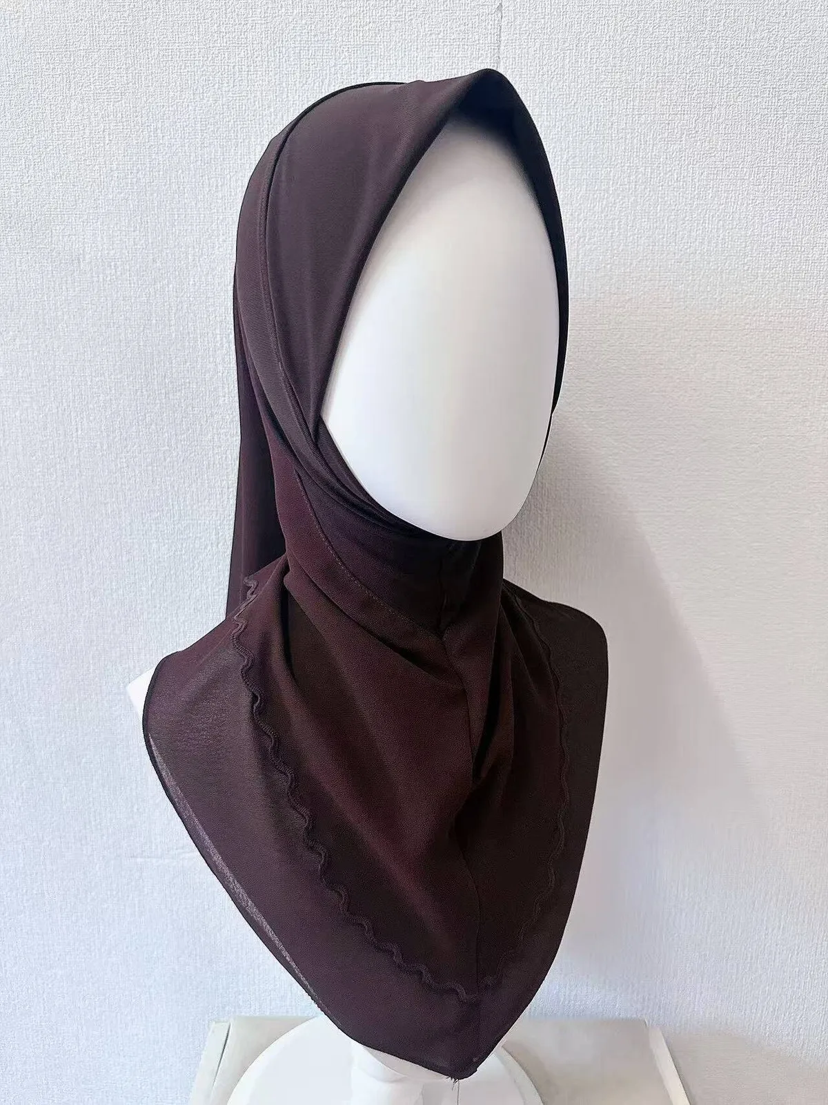 Nouveau Hijab Turban Malaisien pour Femme, Polyvalent, Respirant, à Rayures, Bonnet Instantané, Foulard Quotidien Décontracté pour le Ramadan