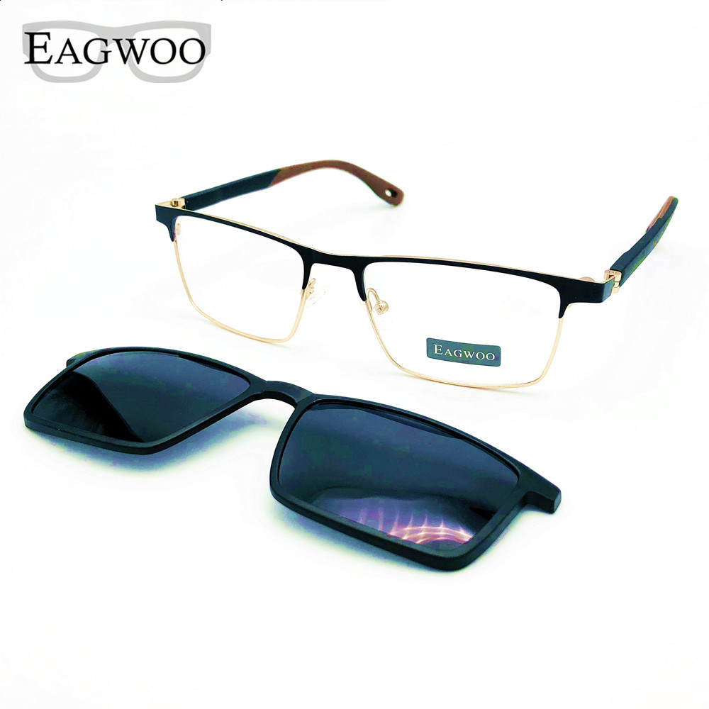 Lunettes de soleil pour hommes, monture optique métallique, monture carrée, Prescription, myopie, élégante, Vintage