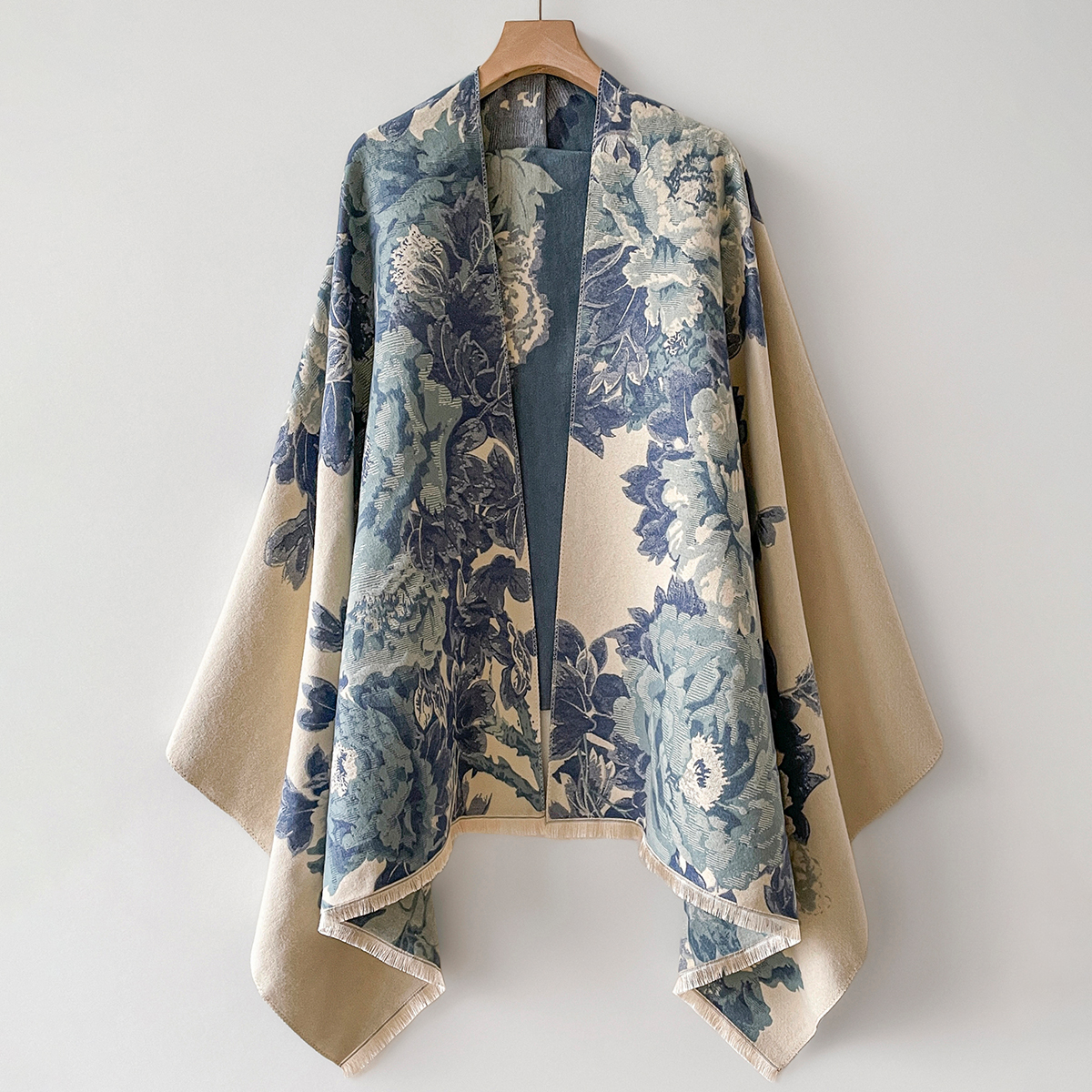Châle chaud en Imitation cachemire pour femmes, cape de Style ethnique, foulards à la mode, imprimé Floral, résistant au froid et au vent