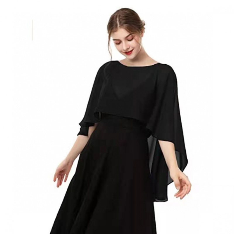 Châle et cape en mousseline pour femmes, pour robes de soirée, mariages et comme couche extérieure pour la protection solaire et la discrétion
