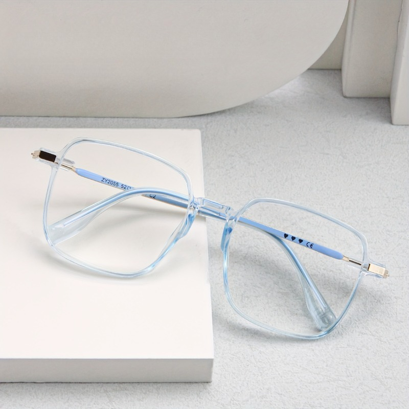 Lunettes de lecture transparentes surdimensionnées pour femmes, 1/2 pièces, lunettes légères rose bleu pour le bureau et l'usage quotidien