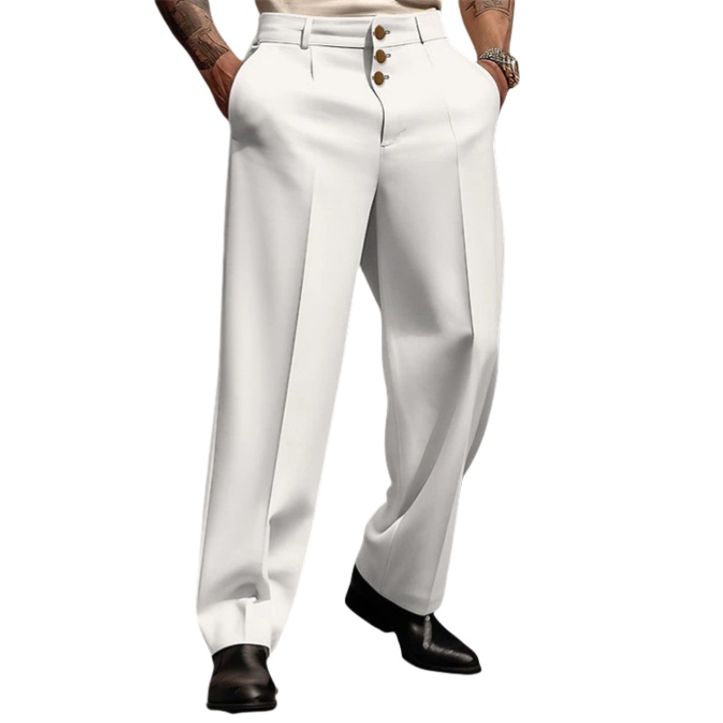 Pantalon de jogging formel droit confortable pour hommes, pantalon d'affaires, pantalon social décontracté, vêtements masculins larges et longs, mode