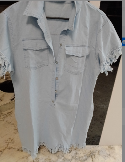 Robes pour femmes 2026 décontractées amples rétro à col rabattu avec poches en jean à manches courtes et franges mini robes vêtements vestidos