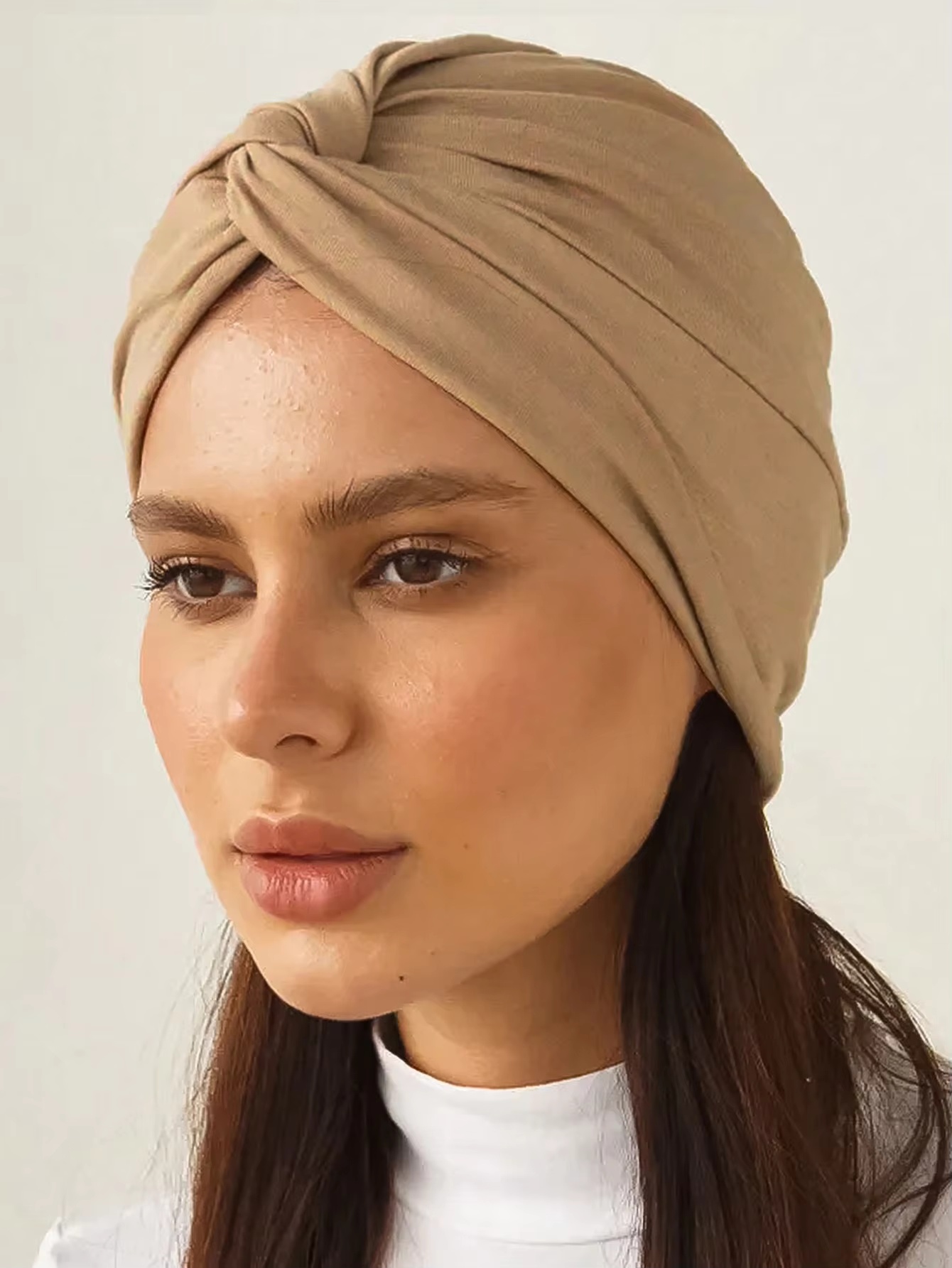 Nouveau Bonnet Hijab Musulman Extensible Doux 2026 Couleur Unie pour Femme – Coiffe Tendance et Soin des Cheveux – Turban