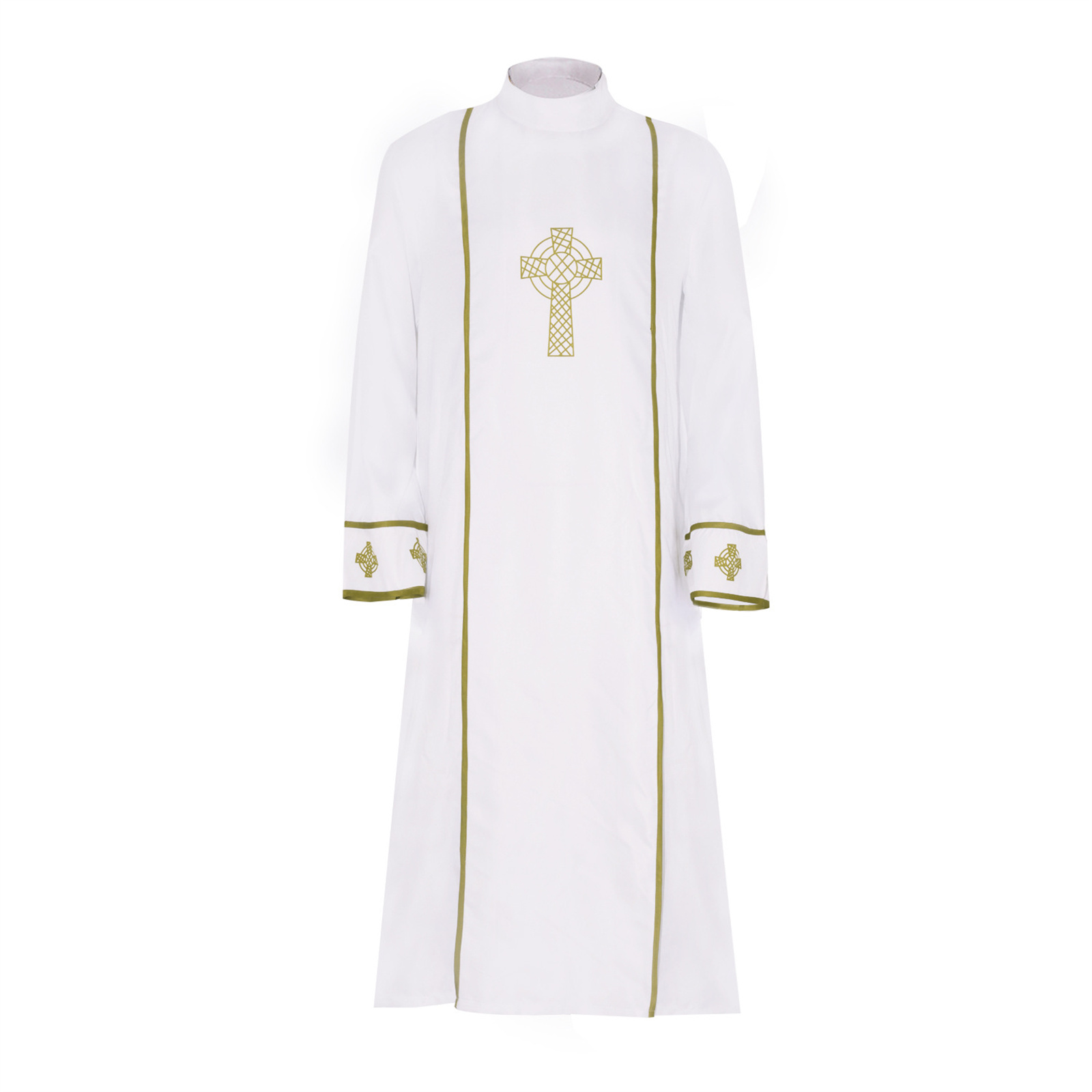 Robe de Prêtre Blanche, Toge Catholique, Costume de Pasteur, Tenue de Prêtre pour Halloween, Cosplay, Uniforme de Prière, Robe Vintage