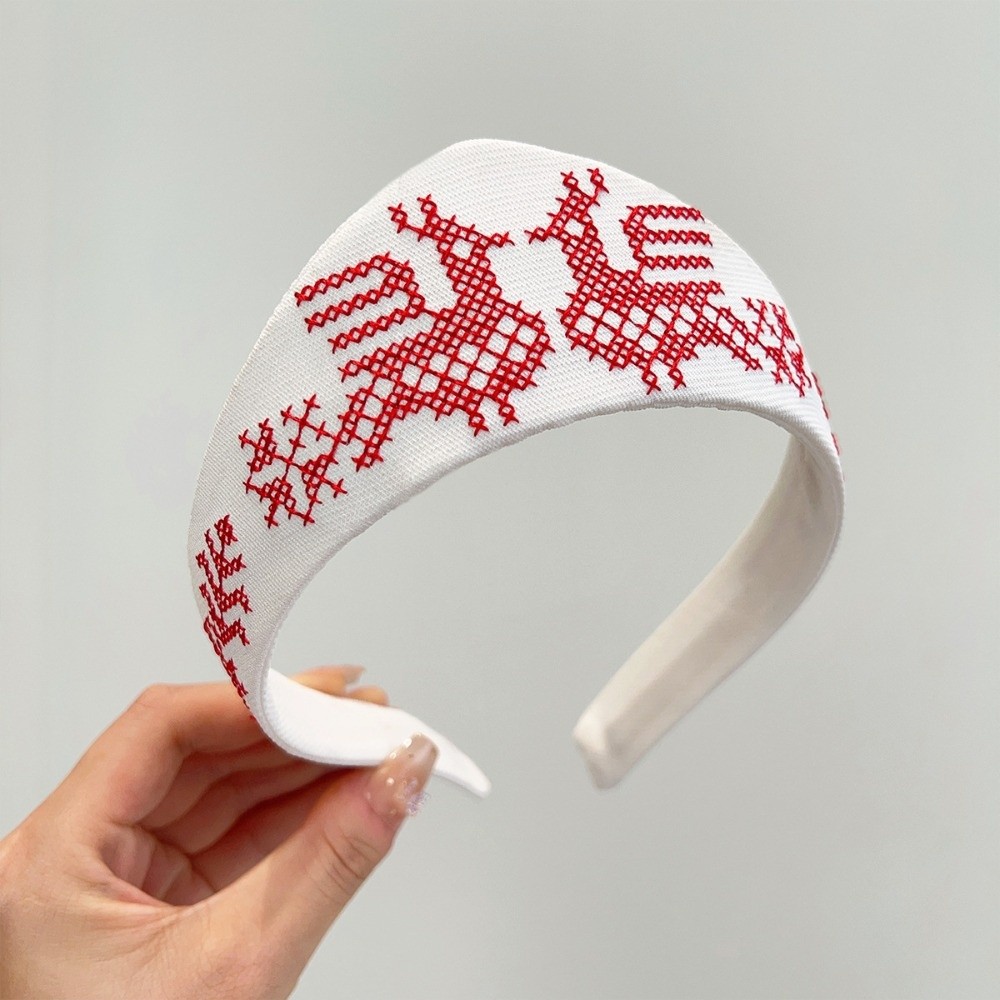 Nouveau serre-tête élastique à broderie florale, style couronne Tudor, texture lisse, noir, accessoires pour cheveux