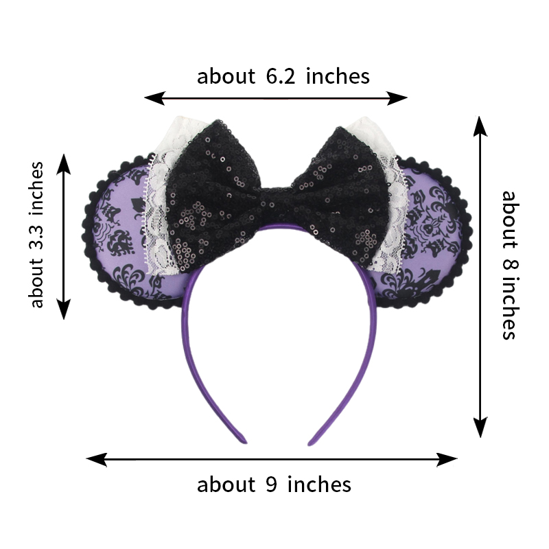 Bandeau mignon en forme de tête de souris de dessin animé, avec oreilles de dessin animé, nœuds à paillettes, bandeau pour cheveux, accessoires de coiffure pour fêtes et cosplay, jouets et cadeaux pour enfants et adultes.