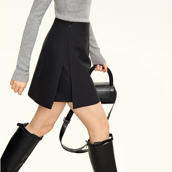 Jupe courte décontractée pour femmes, pantalon taille haute, nouveau costume droit slim, jupe pantalon en forme de A, printemps et été