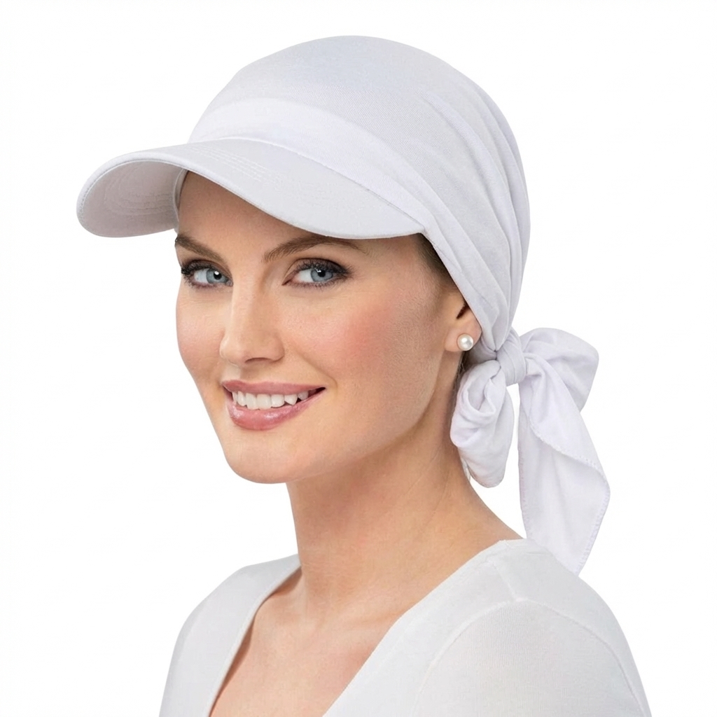 Chapeau Turban Classique Uni pour Femme, Chapeau de Soleil à Bord Courbé pour l'Extérieur, Casquette de Baseball, Chapeau Pare-Soleil, Foulard Femme