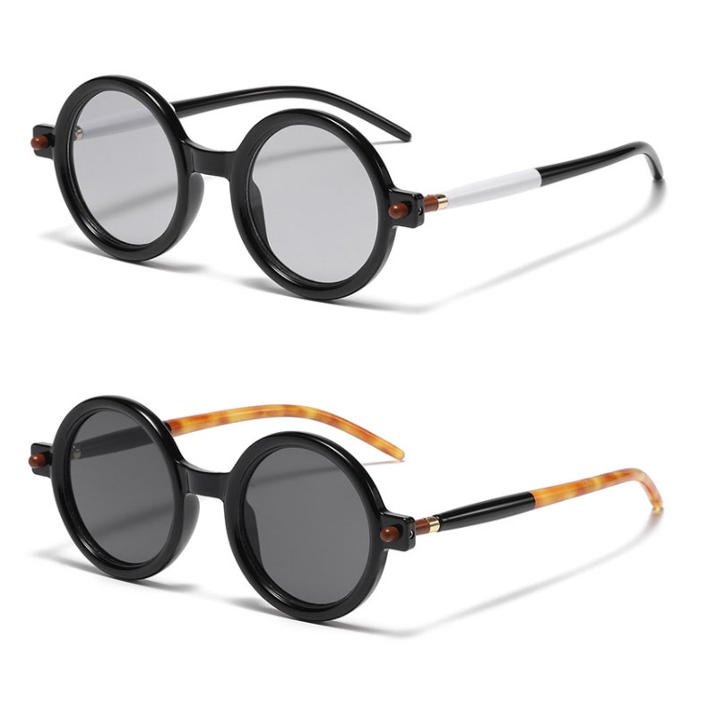 Lunettes de soleil rondes rétro classiques pour hommes et femmes, marque de luxe, style vintage punk, lunettes de soleil pour hommes, mode noire, lunettes de conduite