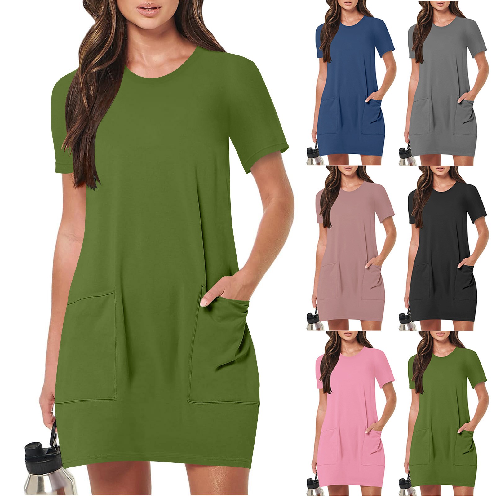 Robe longue une pièce élégante pour femmes, robes à la mode, robe de document solide, vêtements de sport décontractés, vêtements courts, robe éducative, vacances
